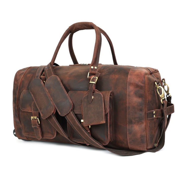 Bolsa de cuero Laurel con ruedas