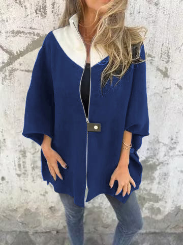 Alessia | Chaqueta con Cremallera Lateral y Cuello Alto