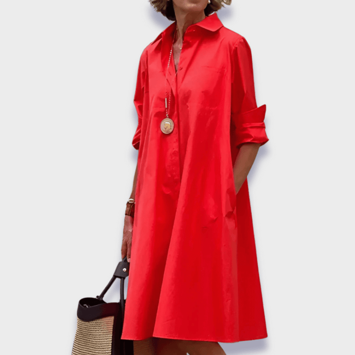 Ellen | El vestido tipo polo en tela premium