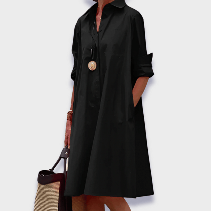 Ellen | El vestido tipo polo en tela premium
