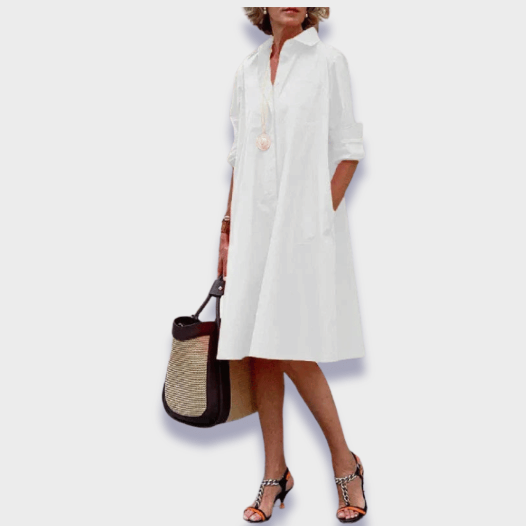 Ellen | El vestido tipo polo en tela premium