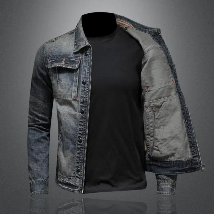 ANDRE - Chaqueta clásica de mezclilla