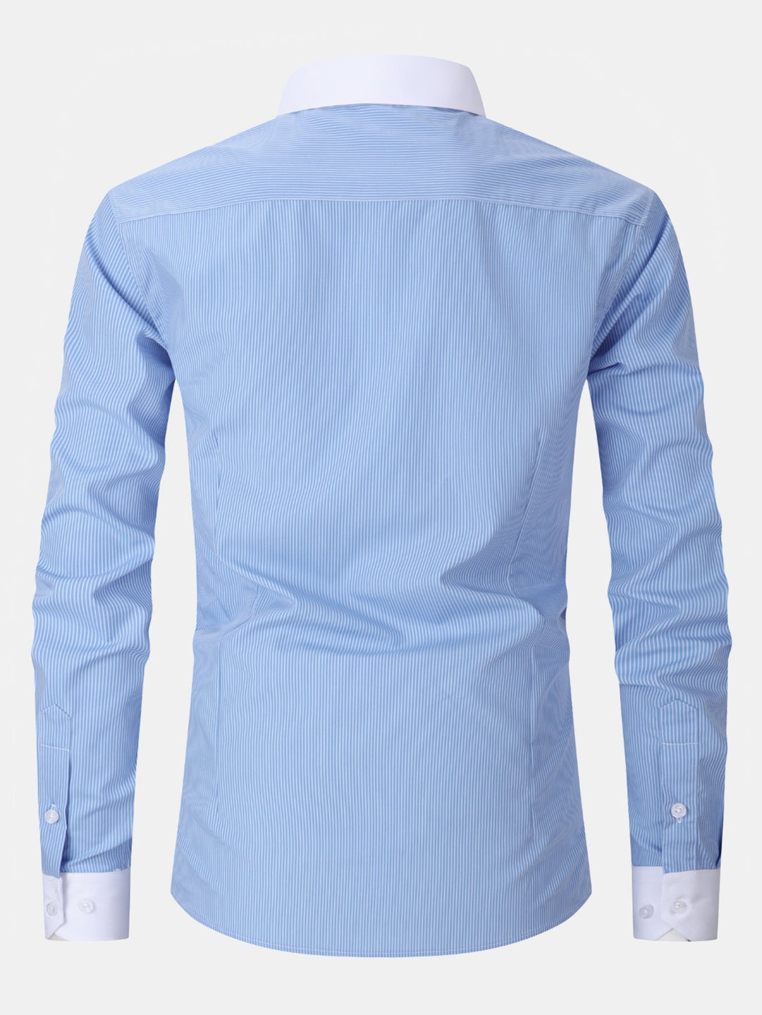 Chemise habillée à rayures avec col contrasté