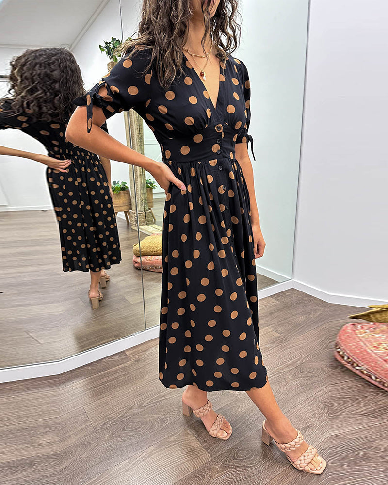 Monica | Vestido elegante de lunares