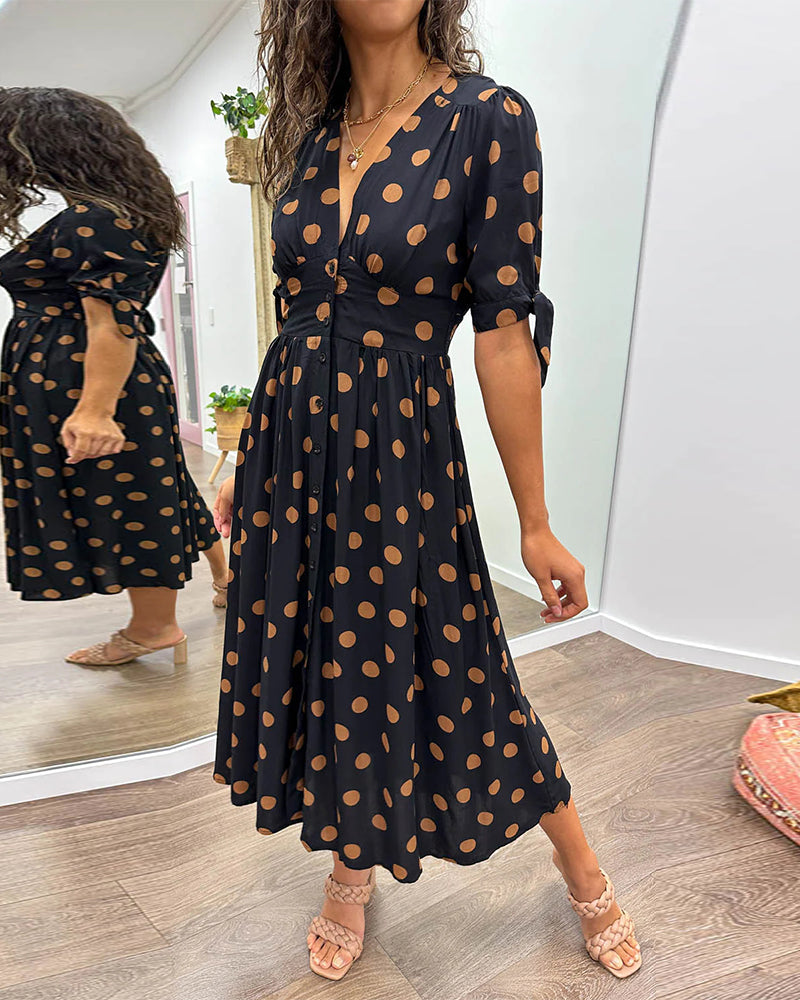 Monica | Vestido elegante de lunares