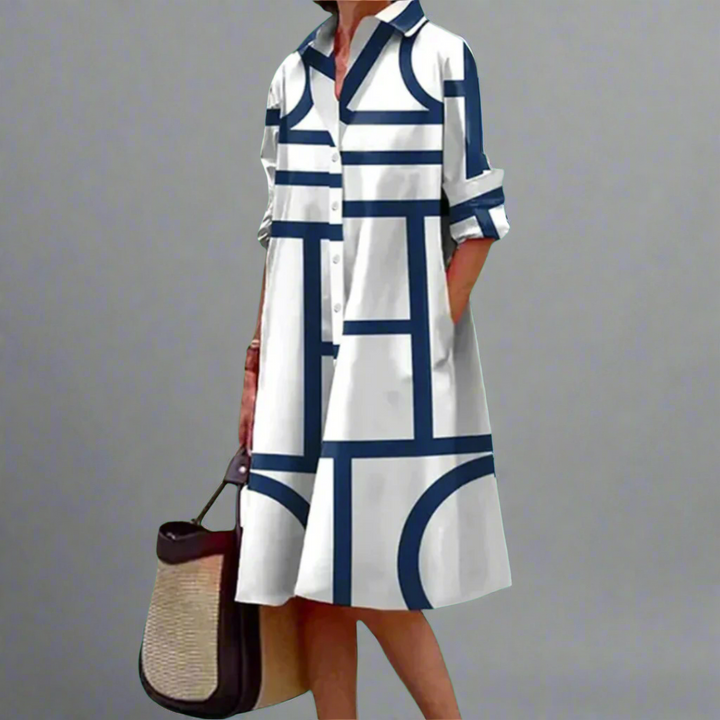 Ellen | El vestido tipo polo en tela premium