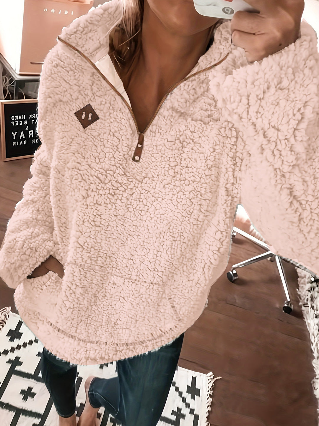 Willemien - Sudadera de Forro Polar con Cremallera y Manga Larga