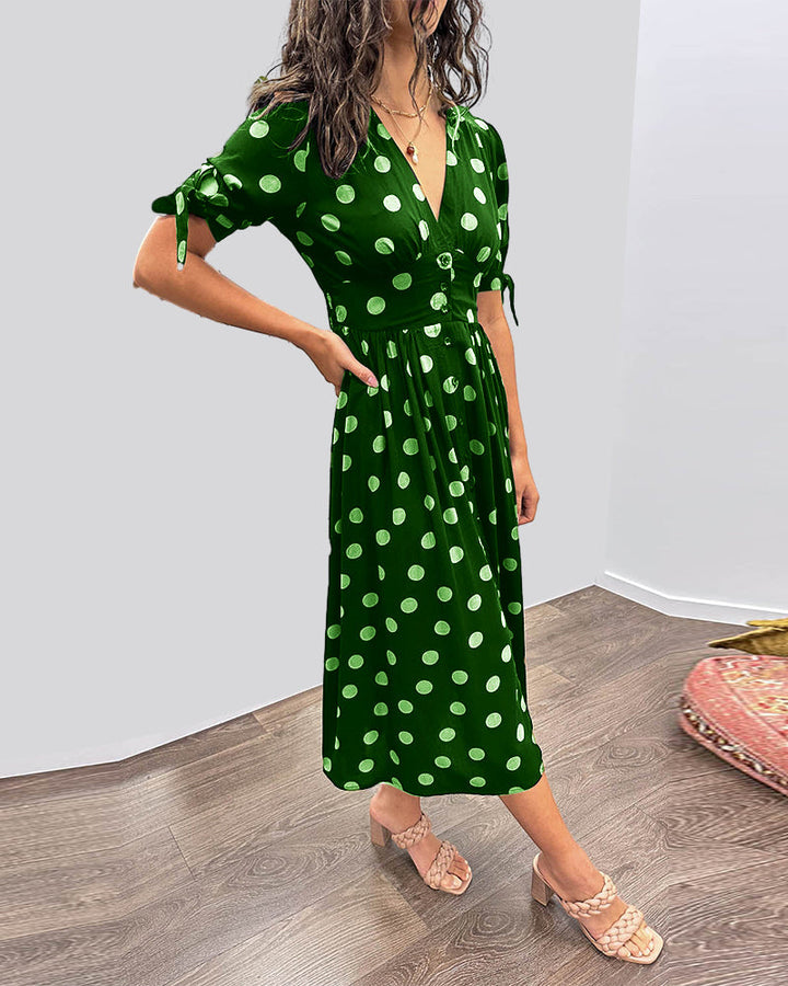 Monica | Vestido elegante de lunares