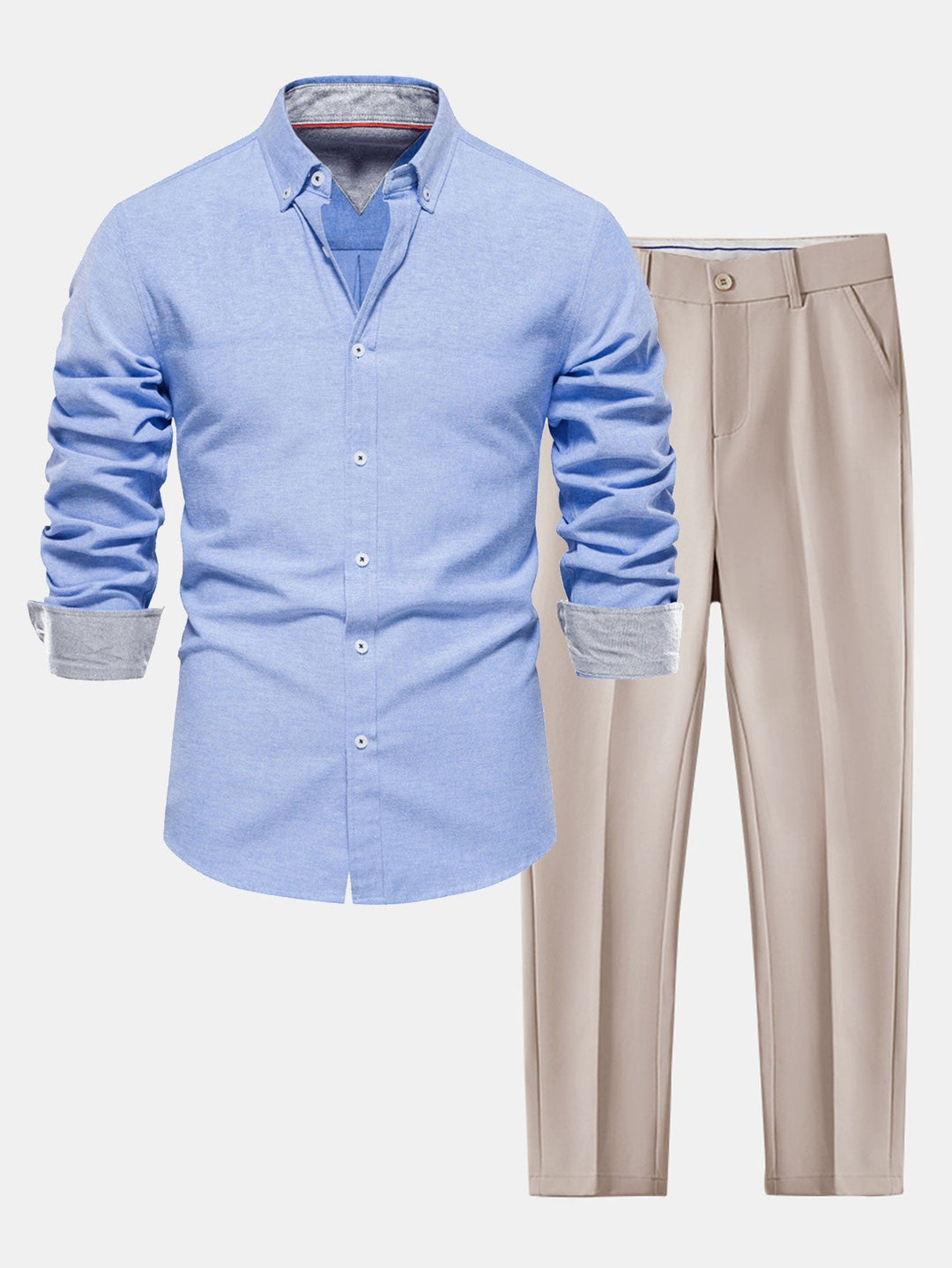Camisa Oxford de Manga Larga con Botones