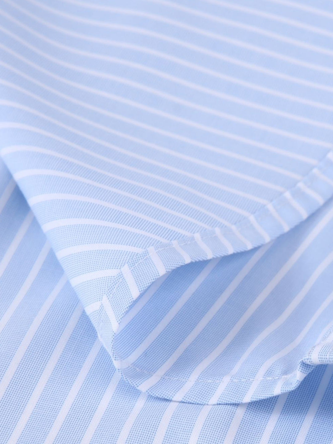 Chemise à Rayures avec Col Contrasté