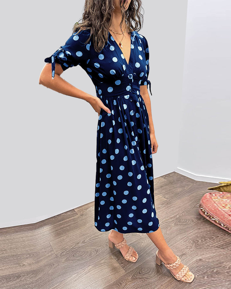 Monica | Vestido elegante de lunares