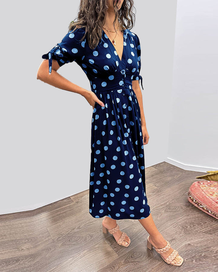 Monica | Vestido elegante de lunares