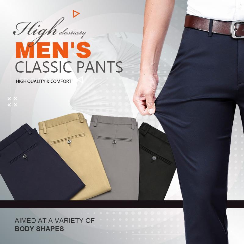Pantalones Clásicos de Alta Elasticidad para Hombre