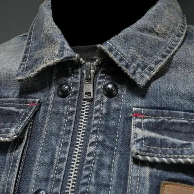 ANDRE - Chaqueta clásica de mezclilla