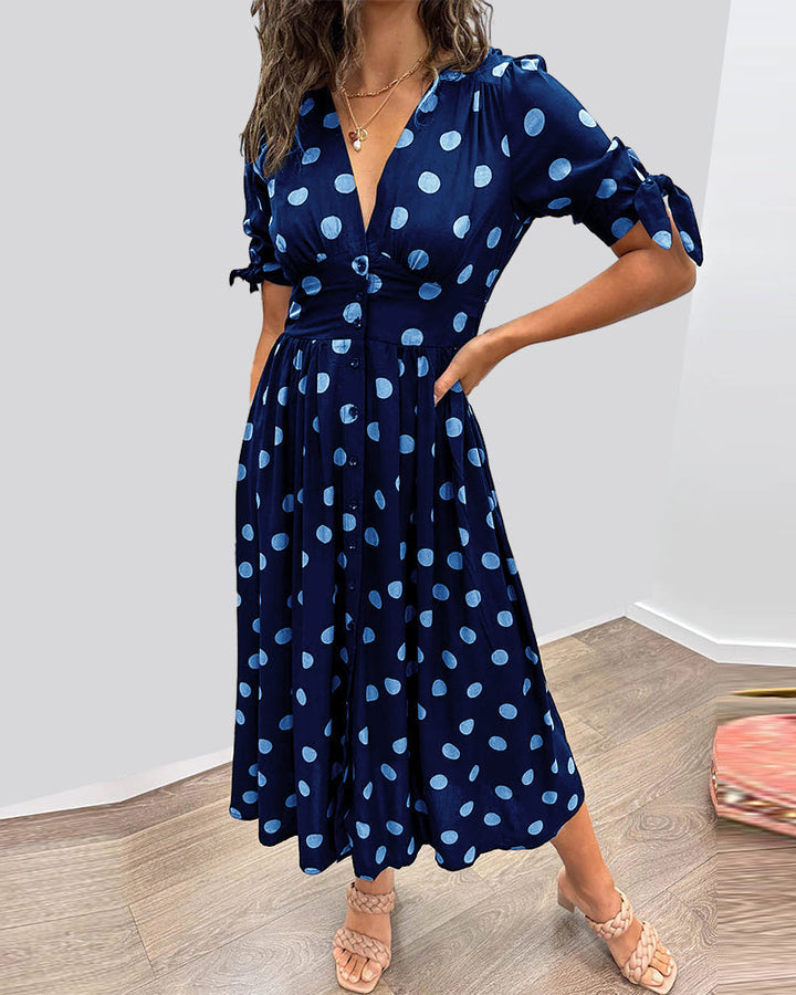 Monica | Vestido elegante de lunares