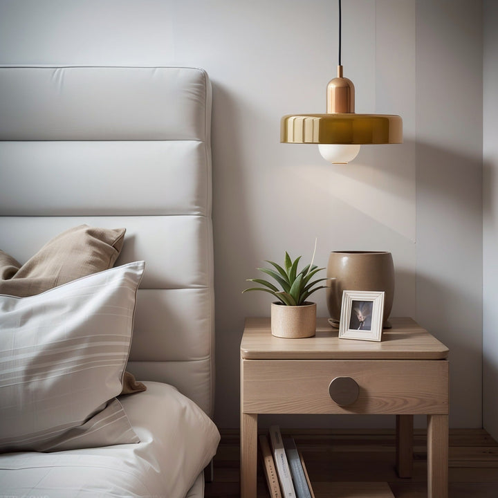 Glarefusion | Lámpara colgante LED de vidrio estilo Bauhaus moderno