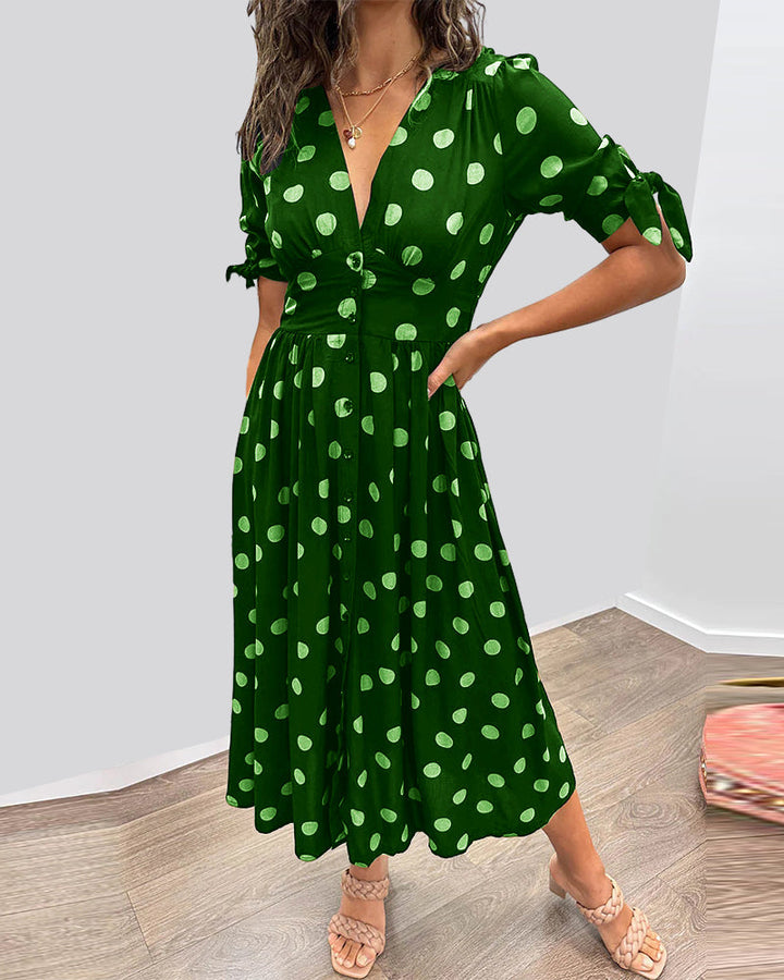 Monica | Vestido elegante de lunares