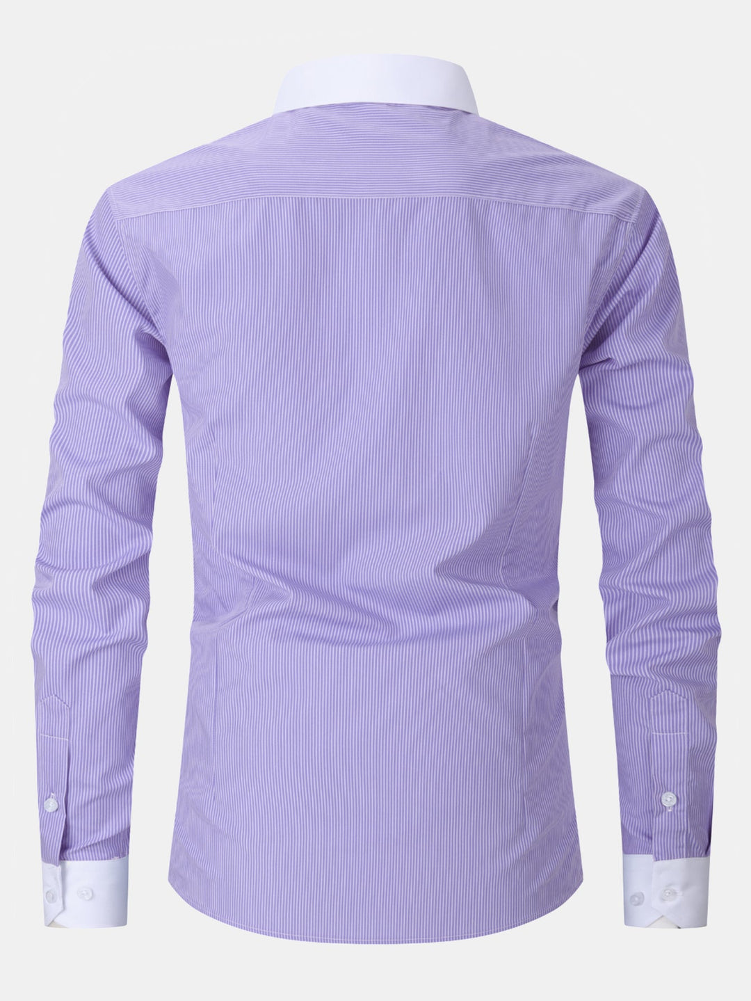 Chemise habillée à rayures avec col contrasté