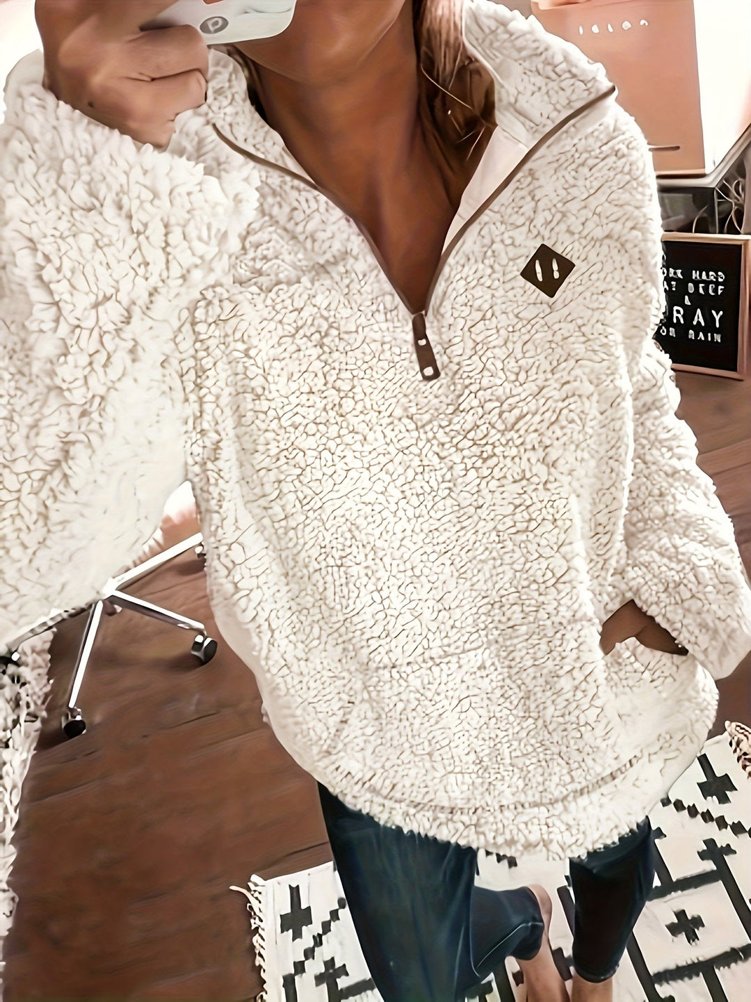 Willemien - Sudadera de Forro Polar con Cremallera y Manga Larga