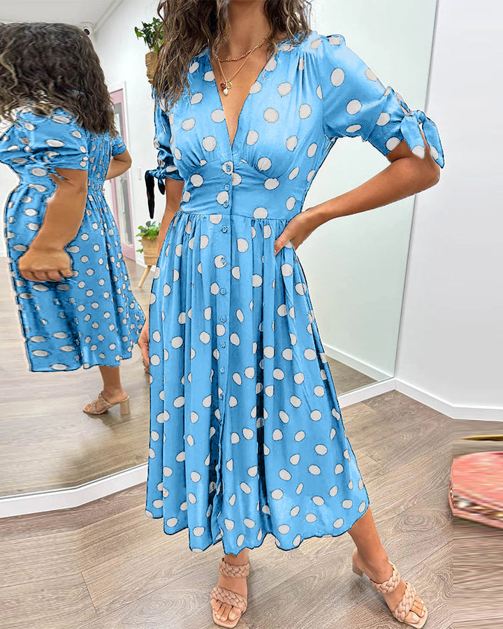 Monica | Vestido elegante de lunares