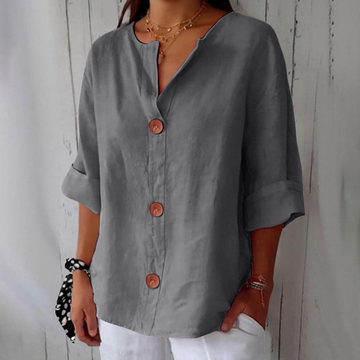Clara™ | Blusa casual de lino