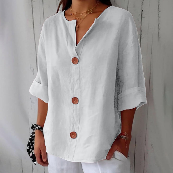 Clara™ | Blusa casual de lino