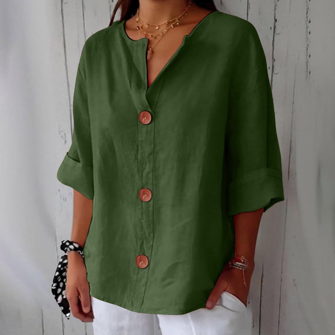 Clara™ | Blusa casual de lino