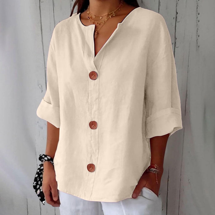 Clara™ | Blusa casual de lino