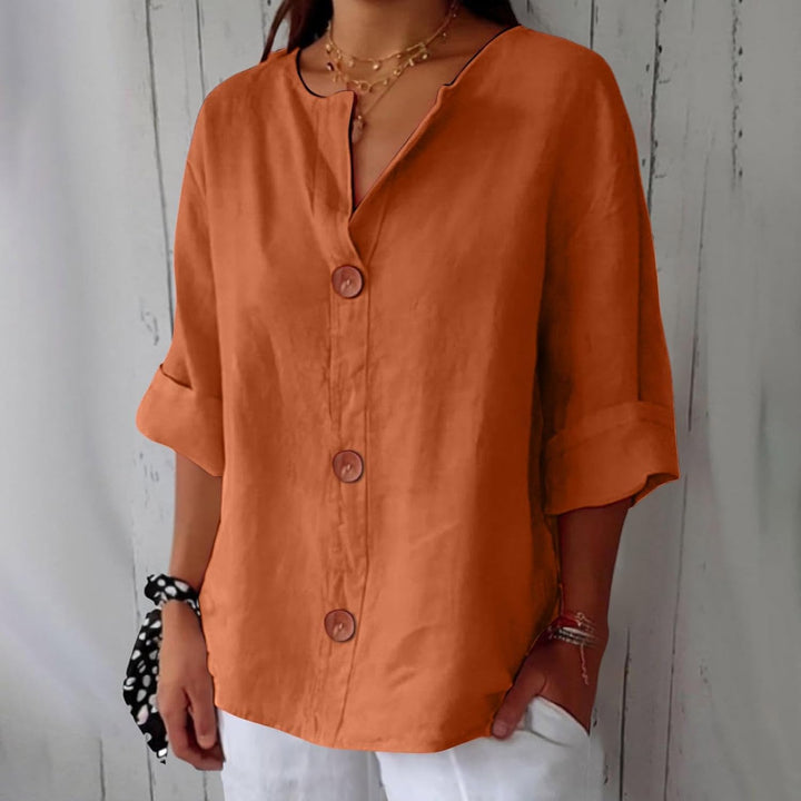 Clara™ | Blusa casual de lino