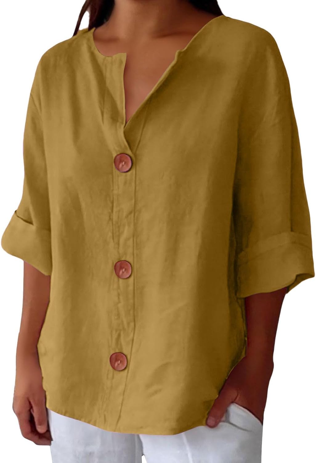 Clara™ | Blusa casual de lino