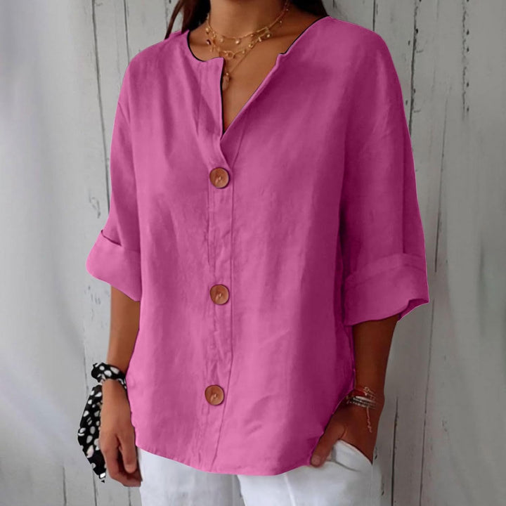 Clara™ | Blusa casual de lino