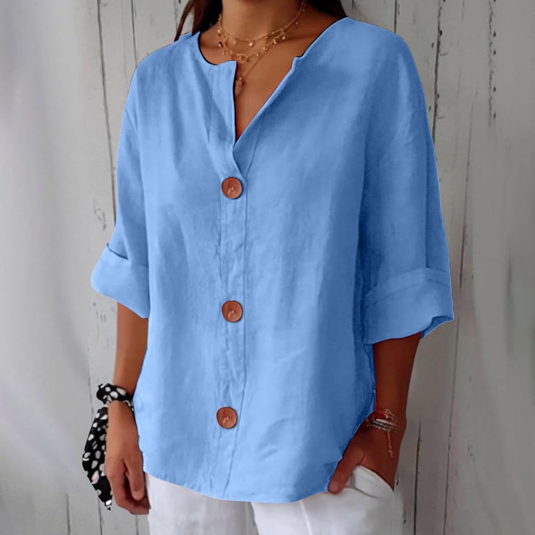 Clara™ | Blusa casual de lino