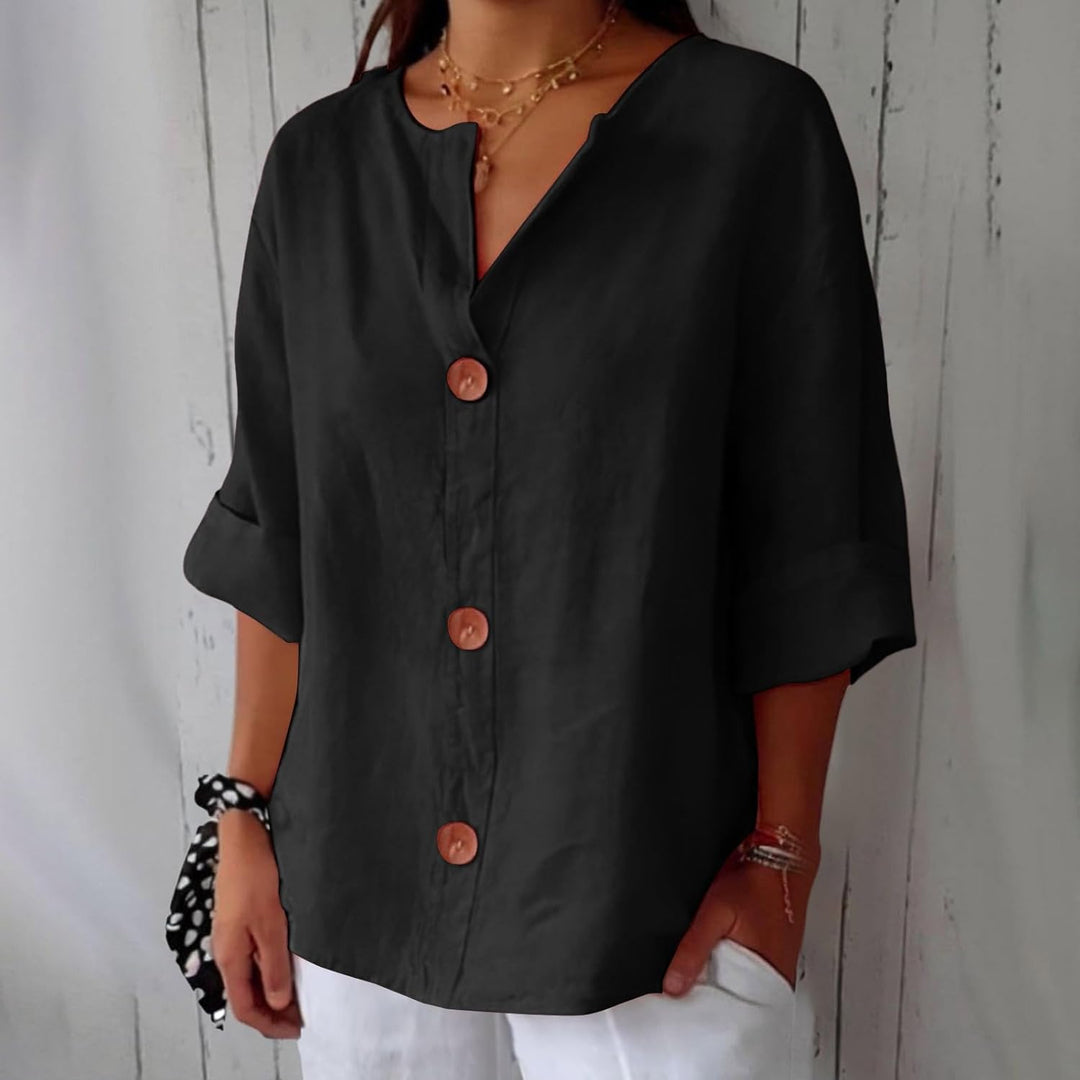 Clara™ | Blusa casual de lino