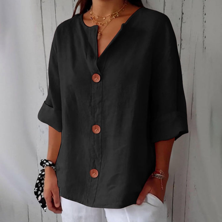 Clara™ | Blusa casual de lino