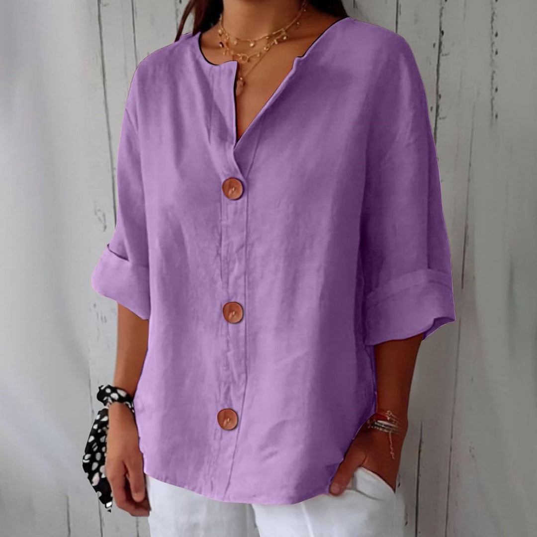 Clara™ | Blusa casual de lino