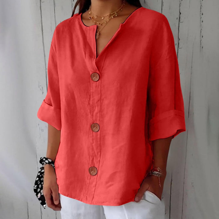 Clara™ | Blusa casual de lino