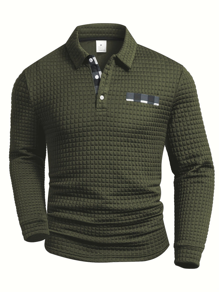 Juergen - Camisa Casual de Manga Larga con Botones