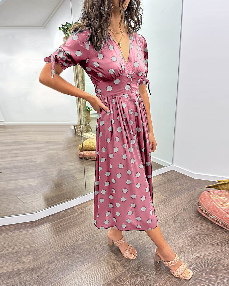 Monica | Vestido elegante de lunares