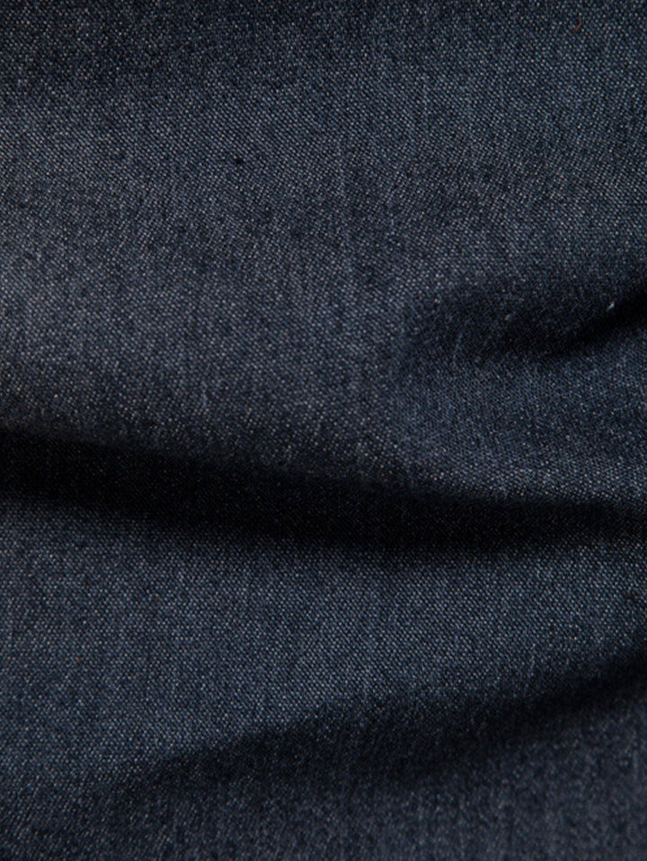 Camisa Vaquera de Mezclilla Lavada con Bolsillos