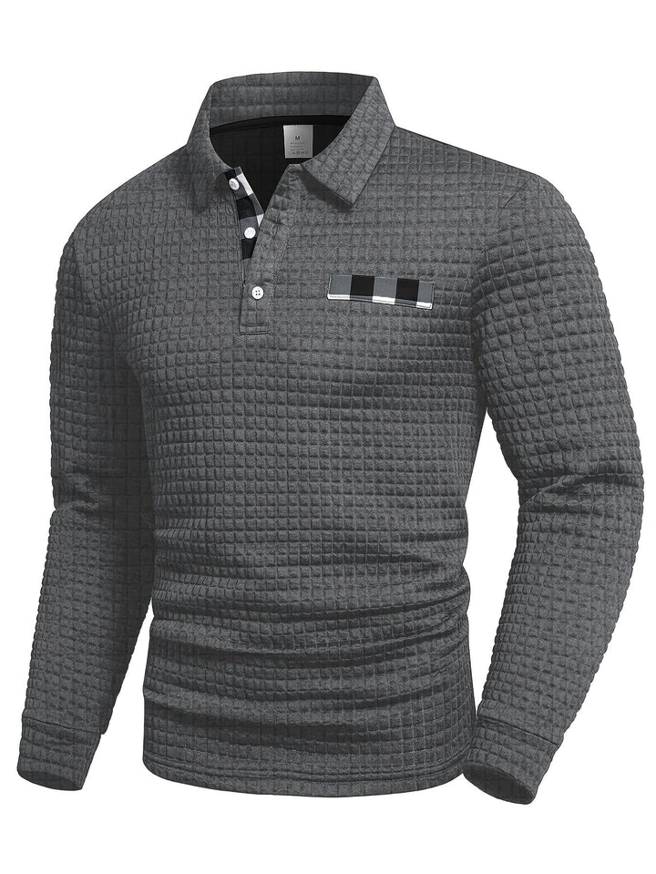 Juergen - Camisa Casual de Manga Larga con Botones