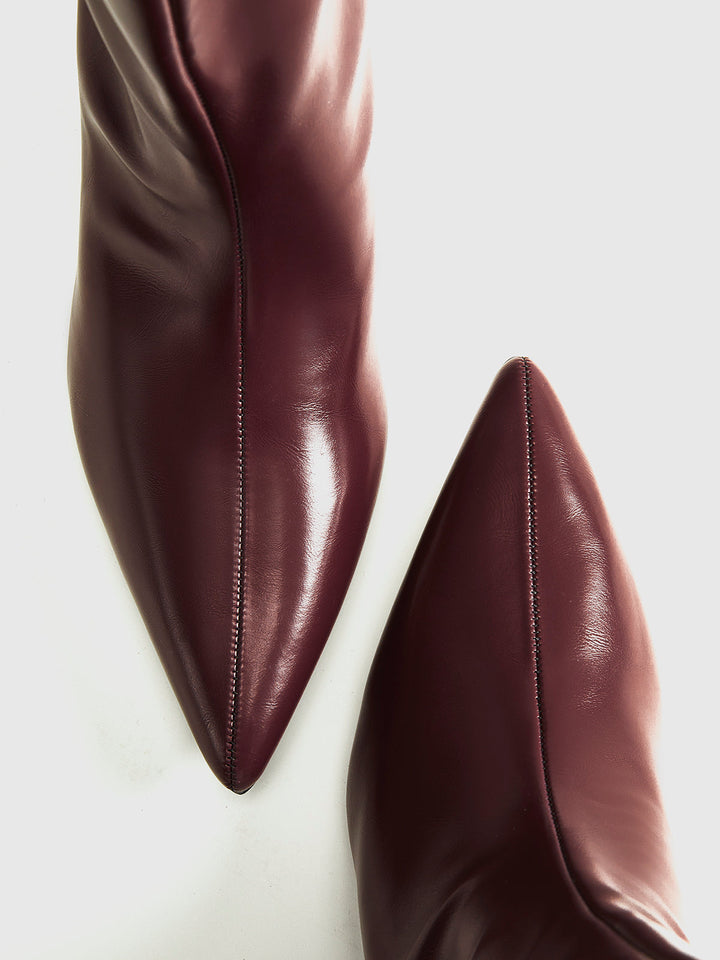Botines de Tacón Bajo con Punta en Pico