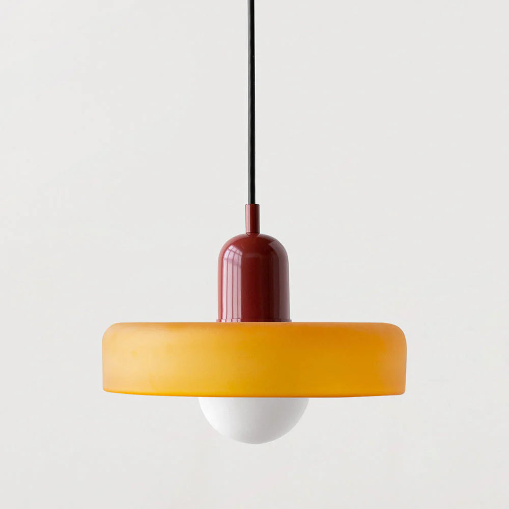Glarefusion | Lámpara colgante LED de vidrio estilo Bauhaus moderno