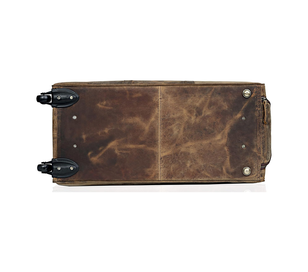 Bolsa de viaje Falcon de cuero de búfalo con ruedas