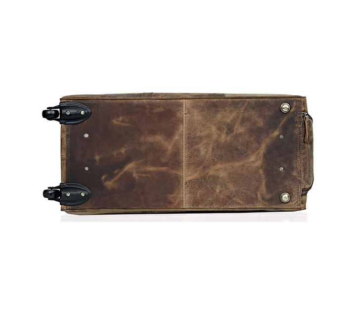 Bolsa de viaje Falcon de cuero de búfalo con ruedas