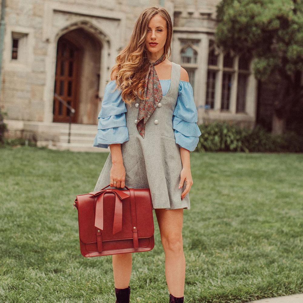 Sienna | Bolso Retro Twist Azul-Rosa