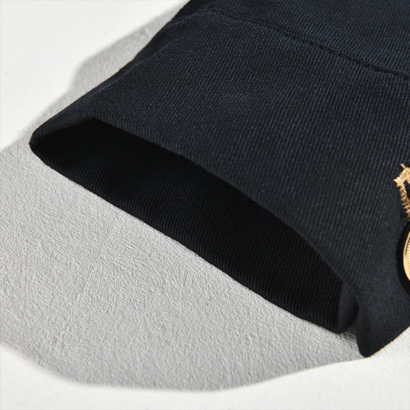 Chaqueta casual sólida de cuello mao para hombre