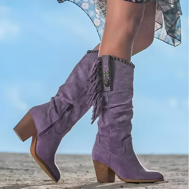 Botas Clásicas Vaqueras con Flecos HARLOW