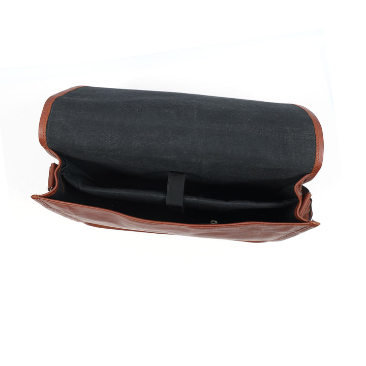 Bolsa mensajero Summit de cuero hecha a mano para hombre
