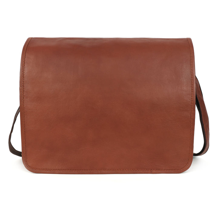 Bolsa mensajero Summit de cuero hecha a mano para hombre