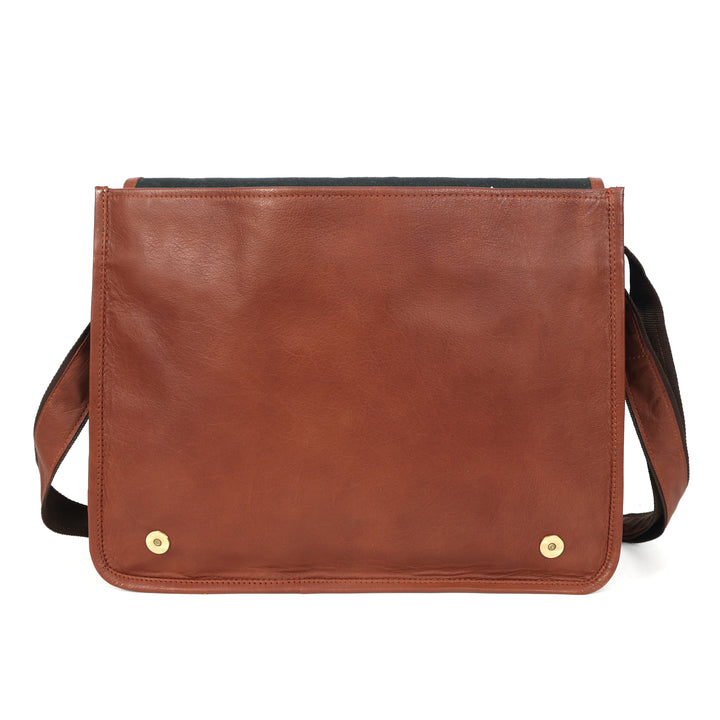 Bolsa mensajero Summit de cuero hecha a mano para hombre